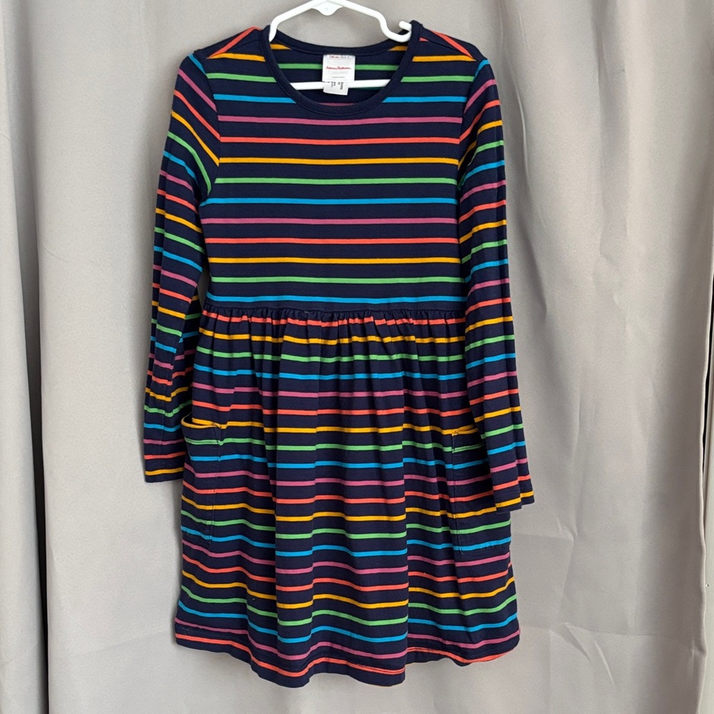 Hanna Andersson Striped Play Dress with Pockets- size 6-7